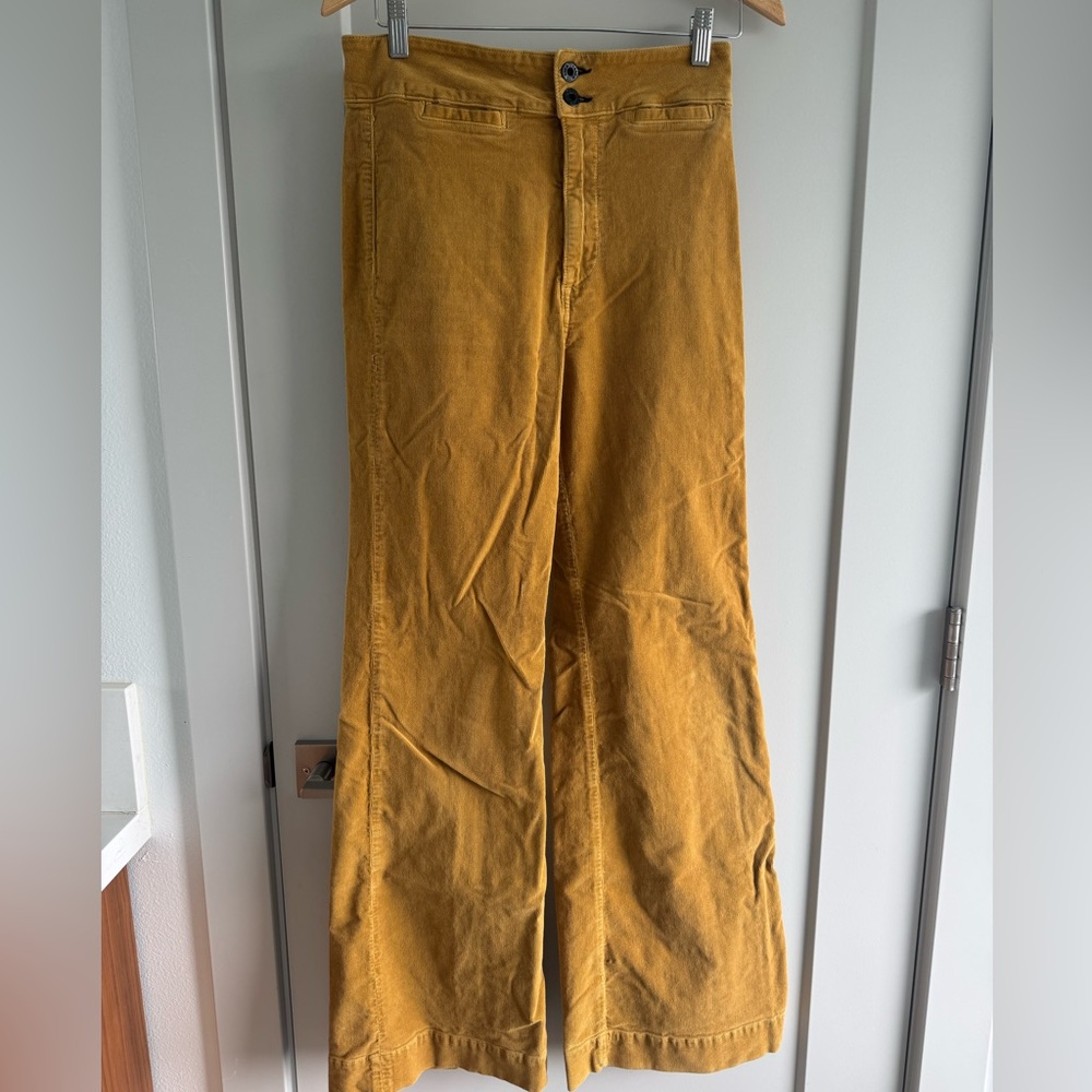 ASKK NY Mustard Wide Leg Brighton Corduroy Pants - Picture 3 of 12
